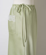 【GIUNON】satin lace long skirt / サテンレースロングスカート