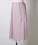 【GIUNON】satin lace long skirt / サテンレースロングスカート