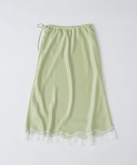 【GIUNON】satin lace long skirt / サテンレースロングスカート
