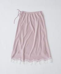 【GIUNON】satin lace long skirt / サテンレースロングスカート