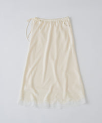【GIUNON】satin lace long skirt / サテンレースロングスカート