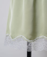 【GIUNON】satin lace mini skirt /  サテンレースミニスカート