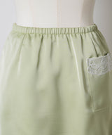 【GIUNON】satin lace mini skirt /  サテンレースミニスカート