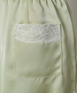【GIUNON】satin lace mini skirt /  サテンレースミニスカート