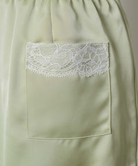 【GIUNON】satin lace mini skirt /  サテンレースミニスカート