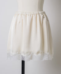 【GIUNON】satin lace mini skirt /  サテンレースミニスカート