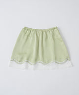 【GIUNON】satin lace mini skirt /  サテンレースミニスカート