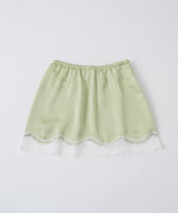 【GIUNON】satin lace mini skirt /  サテンレースミニスカート