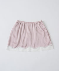 【GIUNON】satin lace mini skirt /  サテンレースミニスカート