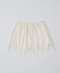 【GIUNON】satin lace mini skirt /  サテンレースミニスカート