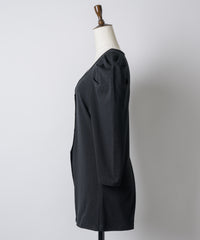 バックスリット七分袖カーディガン