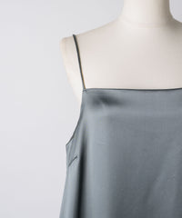 【yae】Ballon hem satin dress