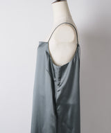 【yae】Ballon hem satin dress