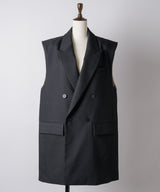 【yae】Back slit fastner gilet / バックスリットファスナージレ