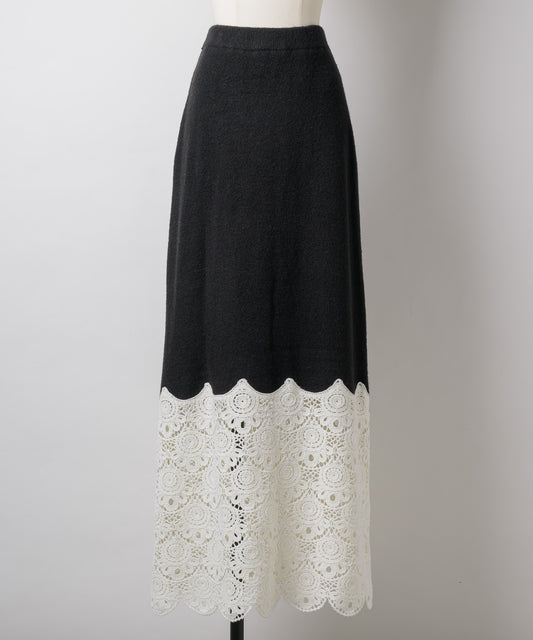 【予約】【TEN by LA BELLE ETUDE】Crochet long knit skirt