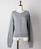 【GIUNON】flower knit cardigan / フラワーニットカーディガン