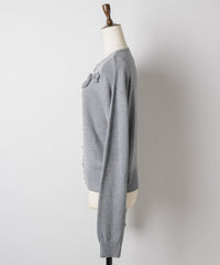 【GIUNON】flower knit cardigan / フラワーニットカーディガン