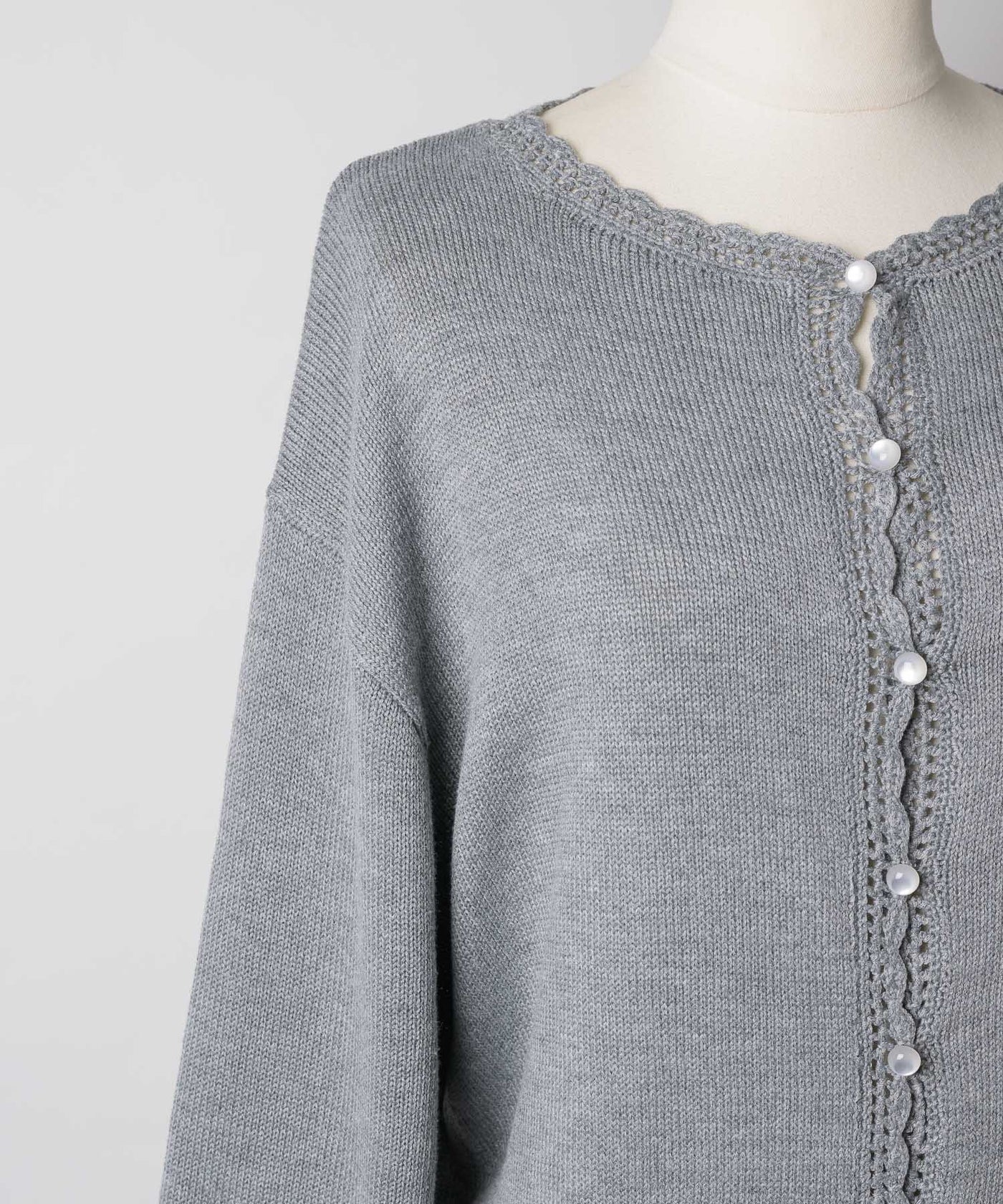 GIUNON】flower knit cardigan / フラワーニットカーディガン – LA