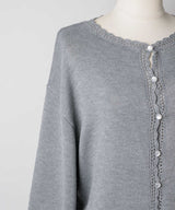 【GIUNON】flower knit cardigan / フラワーニットカーディガン