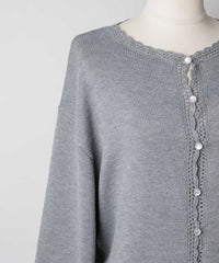 【GIUNON】flower knit cardigan / フラワーニットカーディガン