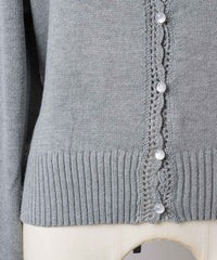【GIUNON】flower knit cardigan / フラワーニットカーディガン
