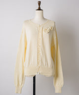 【GIUNON】flower knit cardigan / フラワーニットカーディガン