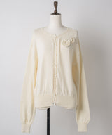 【GIUNON】flower knit cardigan / フラワーニットカーディガン