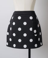 【GIUNON】dot bonding mini skirt / ドットボンディングミニスカート