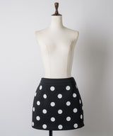 【GIUNON】dot bonding mini skirt / ドットボンディングミニスカート