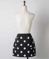 【GIUNON】dot bonding mini skirt / ドットボンディングミニスカート