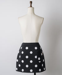 【GIUNON】dot bonding mini skirt / ドットボンディングミニスカート
