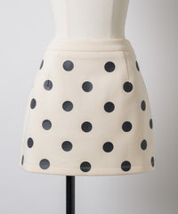 【GIUNON】dot bonding mini skirt / ドットボンディングミニスカート