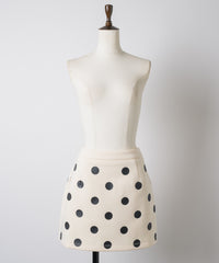 【GIUNON】dot bonding mini skirt / ドットボンディングミニスカート