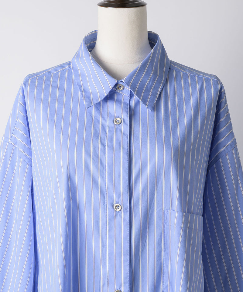 【yae】Multi way stripe shirt / マルチウェイストライプシャツ