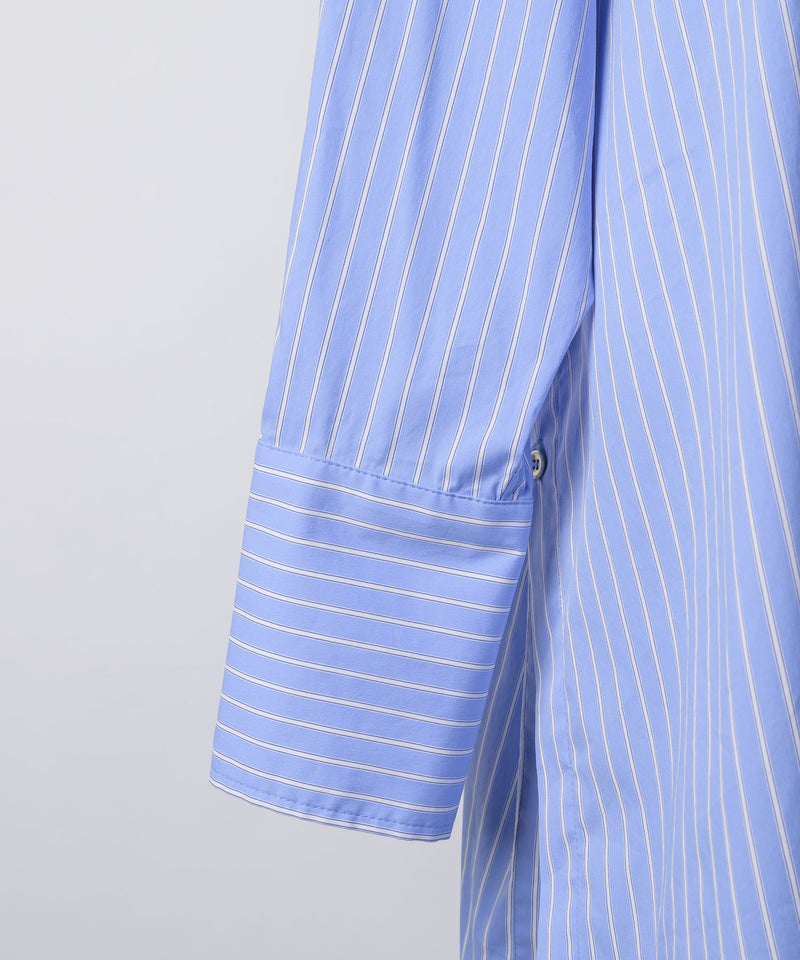 【yae】Multi way stripe shirt / マルチウェイストライプシャツ