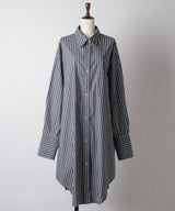 【yae】Multi way stripe shirt / マルチウェイストライプシャツ