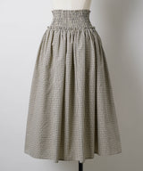 【GIUNON】shirring frill check skirt / シャーリングフリルチェックスカート