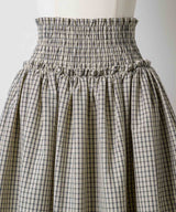 【GIUNON】shirring frill check skirt / シャーリングフリルチェックスカート