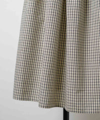 【GIUNON】shirring frill check skirt / シャーリングフリルチェックスカート
