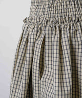 【GIUNON】shirring frill check skirt / シャーリングフリルチェックスカート