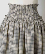 【GIUNON】shirring frill check skirt / シャーリングフリルチェックスカート