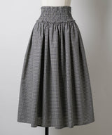 【GIUNON】shirring frill check skirt / シャーリングフリルチェックスカート