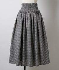 【GIUNON】shirring frill check skirt / シャーリングフリルチェックスカート