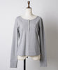 【GIUNON】henley neck scallop long-t / ヘンリーネックスカラップトップス