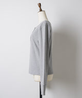【GIUNON】henley neck scallop long-t / ヘンリーネックスカラップトップス