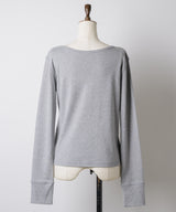 【GIUNON】henley neck scallop long-t / ヘンリーネックスカラップトップス