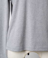 【GIUNON】henley neck scallop long-t / ヘンリーネックスカラップトップス