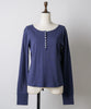 【GIUNON】henley neck scallop long-t / ヘンリーネックスカラップトップス