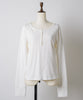 【GIUNON】henley neck scallop long-t / ヘンリーネックスカラップトップス