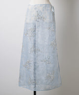 【yae】Flower spangle wrap skirt / フラワースパンコールラップスカート